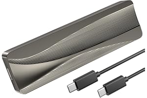 INDMEM M.2 NVMe Enclosure, USB 3.2 Gen2 SSD Adapter Type C 20Gbps Transparent External Solid State Drive Adapter Enclosure for 2280/2260/2242/2230 PCI-E M2 M-Key SSD