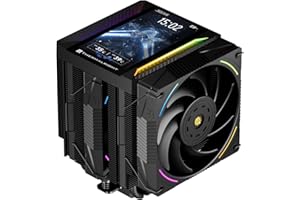 TR Peerless Assassin 120 VISION MAX ARGB Black CPU-Luftkühler, PC-Kühler mit 2x TL-K12 PWM-Lüftern, 5 Zoll magnetischem Display (480x854 Auflösung), für LGA1851/1700 & AM5
