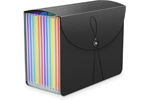 FUN STORAGE Expandable A4 File Organiser with 13 Pockets - Concertina Document Folder Box
