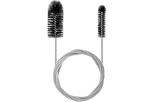 DKBT Abflussbürste Lang 200cm Rohrreinigungsspirale Schlauchbürste Rohrbürste Rohrreinigungsbürste Abflussreiniger Spirale Bürste Flexible Abfluss Bürste für Rohre Schmales Abflussloch Schwarz