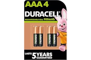 Duracell Akku AAA, wiederaufladbare Batterien AAA, 4 Stück, Unsere Nr. 1 - längste Haltbarkeit pro Aufladung, vorgeladen