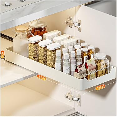 Produktbild von SANNO Ausziehbarer Schrank-Organizer, Küche, Schieberegal Unter De Waschbecken, Erweiterbare
