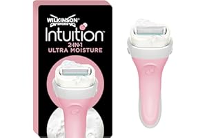 ‎WILKINSON SWORD Wilkinson Sword Intuition 2-in-1 Ultra Moisture Rasierer für die Damenrasur, Hauch von Sheabutter, 1 wiederverwendbarer Rasierer und 1 Refill-Klinge