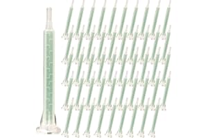 DASNTERED Boquilla de mezcla de plástico, 50 unidades F6-16, aplicador de adhesivo para mezclador de resina estática, 50 ml, AB, pegamento aplicador de pegamento para cartucho de mezclador de resina adhesiva