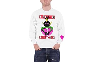 Yungblud Sweatshirt Raver Smile Logo Nue offiziell Weiß Unisex