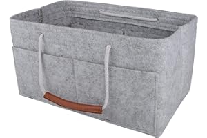 NOTAG Filcowy organizer do torebki, Multi-Pocekt Organizer do torby z podwójnymi uchwytami (rozmiar L, szary)