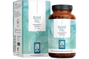 ‎NATURTREU NATURTREU® Ruhepol - Ashwagandha Kapseln hochdosiert - 120 vegane Kapseln - 500 mg Ashwagandha pro Tag - Ashwagandha Komplex mit Rosenwurz-Extrakt - ohne unerwünschte Zusatzstoffe - laborgeprüft