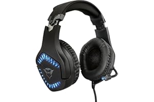 TRUST GAMING Trust GXT 460 Varzz Cuffie gaming illuminate per PC, Nero