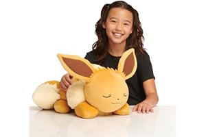 Pokémon Eevee sovande plysch – 45 cm premium plysch i sovställning