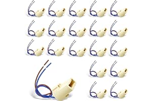 LteelDay Set med 20 G9-socklar i keramik med teflonkabel 15 cm