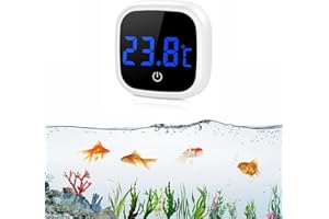 OQIMAX Thermomètre Aquarium, Mini Thermomètre Numérique d'aquarium, affichage LED, Écran Tactile, Mesure Électronique Température Précis pour Aquarium, Marine, Eau Douce