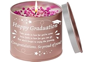 PRSTENLY Graduation Gifts for Her, Scented Candles in Metal Jars Graduation Gift for Granddaughter Daughter Sister Friends, College University School Grad Presents