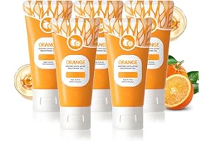 MIOKUKO Gel Exfoliante de Naranja, Gel Exfoliante blanqueador de Naranja, Exfoliante para la Piel del Rostro y el Cuerpo, Gel Exfoliante iluminador, Exfoliante hidratante para Toda la Piel (5PCS)