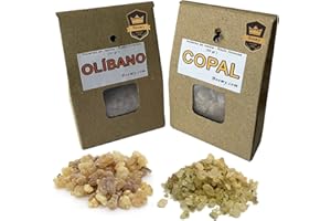 BOEMY Set 2 Inciensos Naturales en Resina | Incienso en Grano [ Olíbano y Copal ] | 2 x 50 gr.