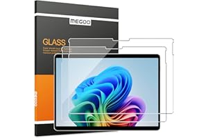 MEGOO [2 Pièces Microsoft Surface Pro 11 (2024)/ Surface Pro 9/Surface Pro 10/8/X Verre Trempé Protection d'écran,sans Bulles，Ultra Clair,Dureté 9H