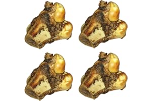 YöL Pack Of 4 Roast Knuckle Bone Buffalo Beef Flavor Large Dog Chew Treat With Real Meat