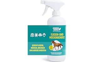 Green Hero Bremsen & Fliegenspray Pferd 500 ml | Sofortschutz gegen Bremsen, Fliegen, Mücken, Kriebelmücken & Hirschlausfliegen | Bremsenspray als Insektenschutz für Pferde