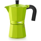 Monix Lima | 6 Cup Italian Coffee Maker | Green, 10 cm