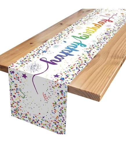 Runner da tavola per Compleanno, Buon Compleanno lavabile