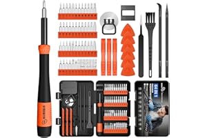 STREBITO feinmechaniker schraubendreher set,64-teilig mit Hex Pentalobe,Mini schraubenzieher magnetisierten Bits für Computer, PC, Laptop, MacBook, Tablet, Telefon, Spielkonsolen, Controller, Brillen