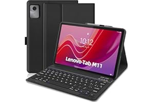 TENGWUDZ Funda con Teclado para Lenovo Tab M11 11" 2024, Español Ñ Teclado Bluetooth Inalámbrico Desmontable con Funda Protectora Delgada,Funda Teclado para Lenovo Tab M11 (Negro, One Size)
