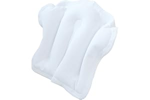 Homecraft Aufblasbare Badewanne Kissen, komfortables Bad Kissen für Kopf, Hals und Rücken, rutschfeste Saugfüße und Frottier-Abdeckung, Qualität Unterstützung, Badewanne mit Zubehör