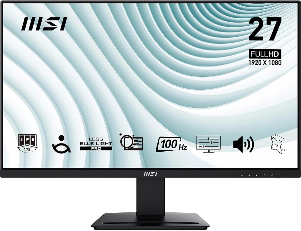 MSI Pro MP273A 27" 1920x1080 IPS 100Hz 1ms Anti-Glare Full HD Monitör