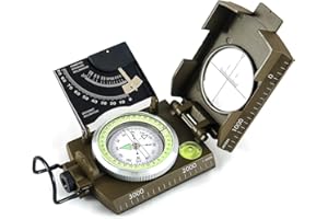 Eyeskey Multifunctional Military Metal Sighting Navigation Compass with Inclinometer | Impact Resistant & Waterproof Compass for Hiking, Camping, Boy Scout