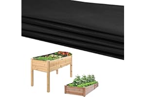 BlyeMichdi Revêtement de Jardinage en Tissu pour Jardinière, Rouleau de Doublure en Feutre Végétal Non Tissé, Robust et Recyclable pour Bacs à Légumes, Pots de Fleurs et Herbes Aromatiques (1.6X2.9M)