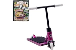 TAILWHIP Finger Scooter in Metallo per Acrobazie Mozzafiato, Mini Monopattino Giocattolo che Sviluppa la Motricità Fine, Compatibile con Finger Tech Skateboard, Finger Skatepark, Finger bike, purple