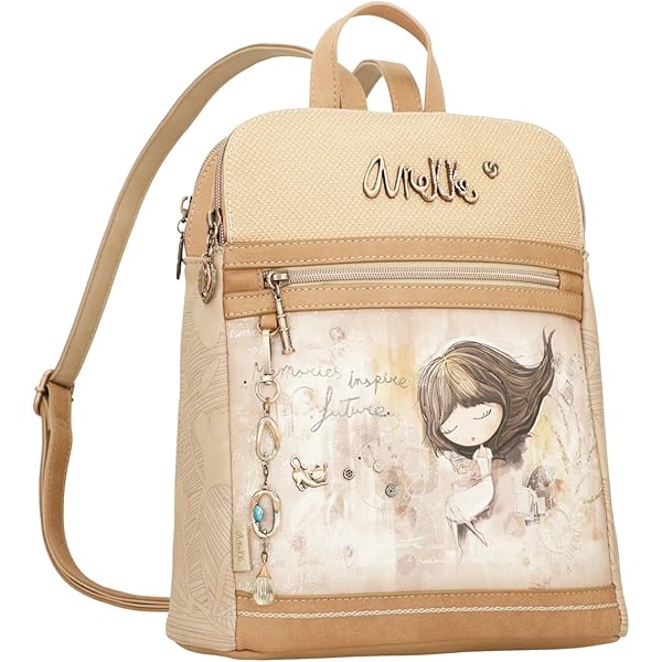Mochila Anekke Anekke Mochila Mediana Alma Doble Compartimento Y Forro  Interior Mochilas Anekke Mujer