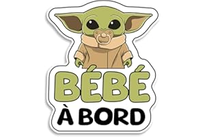 BRATIKI Bebe a bord voiture, Bébé Alien, Sticker bebe a bord Résistants aux UV et Waterproof, Autocollant Bébé a Bord Facile à Appliquer, Autocollant pour Voiture