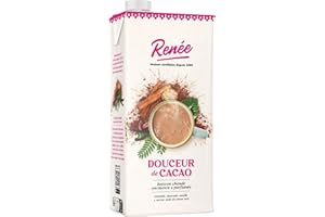 Chocolat chaud Renée prêt à boire 1L - Douceur de cacao [Chocolat communion antillais] Parfumé à la cannelle, muscade, arôme de vanille et zeste de citron
