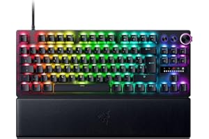 ‎RAZER Razer Huntsman V3 Pro Tenkeyless - Analoge optische TKL E-Sport PC Gaming-Tastatur ohne Ziffernblock - Snap Tap - Rapid Trigger - Digitaler Drehregler & Steuerungstaste - QWERTZ DE-Layout | Schwarz