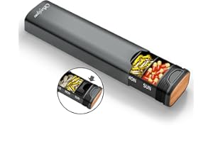 Serfeymi Tablettenbox 7 Tage - Metall Medikamentenbox, Pillendose, Tabletten Organizer Ein-/Ausschiebedesign, Pillenbox, Dispenser Medikamente für Pill, Supplement(Zusätzliche Dichtung)- Gray