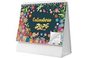 AEYAKA Calendario de Escritorio 2026 Calendario 2025-2026 Noviembre de 2025 - Diciembre de 2026, 20 x 20.5 cm Español C08