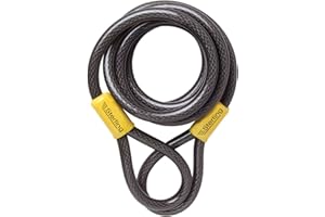 Burg-Wachter Sterling 102C - Cavo in acciaio intrecciato multistrato rivestito in vinile, 10 mm x 2 m, colore: Nero