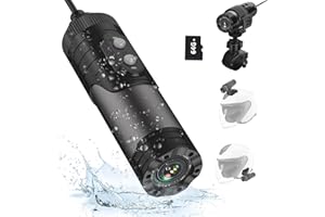 PARKVISION Bike Camera Motorcycle Helmet Camera, 4K HD Motorcycle Dashcam, IP66 Waterproof and Dustproof, Loop Recording, Smartphone Link, Rechargeable Bicycle Recorder, 64GB Card Included