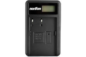 Norifon EN-EL3 LCD USB Caricatore per Nikon D100, D100 SLR, D200, D300, D300s, D50, D70, D70s, D80, D90, DSLR D700 Fotocamera e Altro