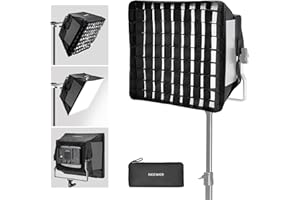 NEEWER Ulepszony dyfuzor Softbox do panelu świetlnego LED NL660 RGB660 PRO II, składany z siatką/torbą/okapem zaciemniającym, nie trzeba zdejmować drzwi stodoły, szybka konfiguracja dla miękkiego