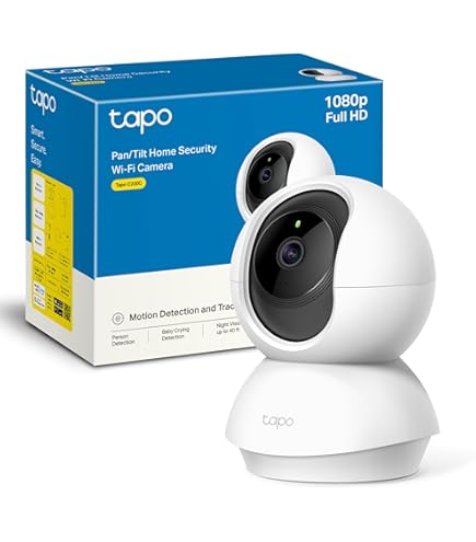 TP-Link Tapo C200 Indoor WiFi FHD Camera, 360° Rotation, Two-Way