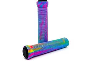 Team Dogz Bicycle Handlebar Grips, Non-Slip Soft Rubber Cycling Grips, Waterproof for MTB BMX Cycle Road Mountain Bike Multi Coloured Rainbow (1 Pair)