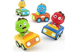 MOONTOY Zabawki samochodowe dla dzieci w wieku 1+ lat prezenty na pierwsze urodziny dla chłopców, zabawki samochodowe Press and Go, zabawki samochodowe dla dzieci w wieku 1-3 lat, zabawki samochodowe
