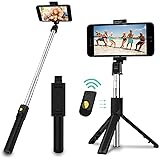 SYOSIN Selfie Stick, Extendable Bluetooth Selfie Stick Tripod with Detachable Wireless Remote and Tripod Stand for…