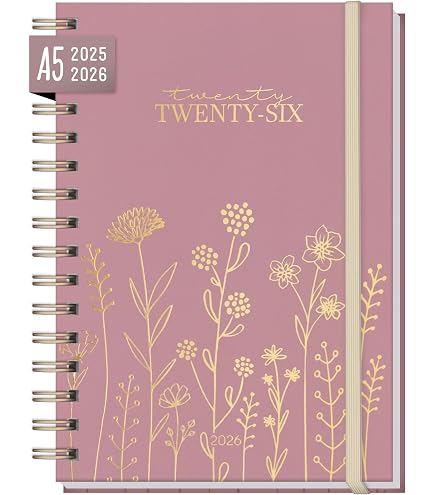 Agenda Hebdomadaire 2026 Häfft A5 – Multilingue (EN/FR/IT/ES), Couverture Dorée | Planificateur, Organiseur Personnel Durable
