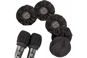 BONNOEUVRE 200 pezzi Copertura per Microfono Monouso Mic Cappuccio Protettivo in Tessuto non Tessuto per La Registrazione, Karaoke, KTV, Bar, Matrimoni, Interviste