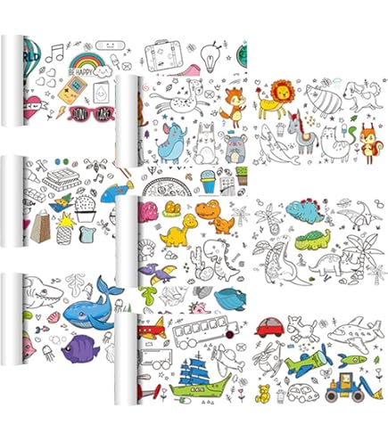2 stuks snijbare tekenrol voor kinderen, 30 x 300 cm