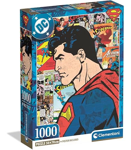 Clementoni Puzzle 500 Pezzi Superman – Poster Incluso, Made In Italy, Dimensioni 36x49 Cm, 35805 - 3