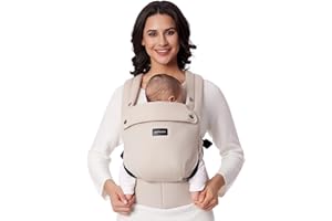 Momcozy Marsupio Neonato Ergonomico e Confortevole, Leggero e Facile da Indossare, 3–20 kg(3-24 mesi), Ideale per Genitori a Mani Libere,Cachi