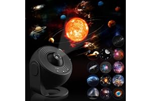 CUTEEEE Galaxy Projector Star Light Projector Starry Sky Light Projector Planetarium Projector with HD 13 Film Discs, Moon, Solar System, Nebula Projector Night Light Galaxy Lamp for Bedroom Kids Adults
